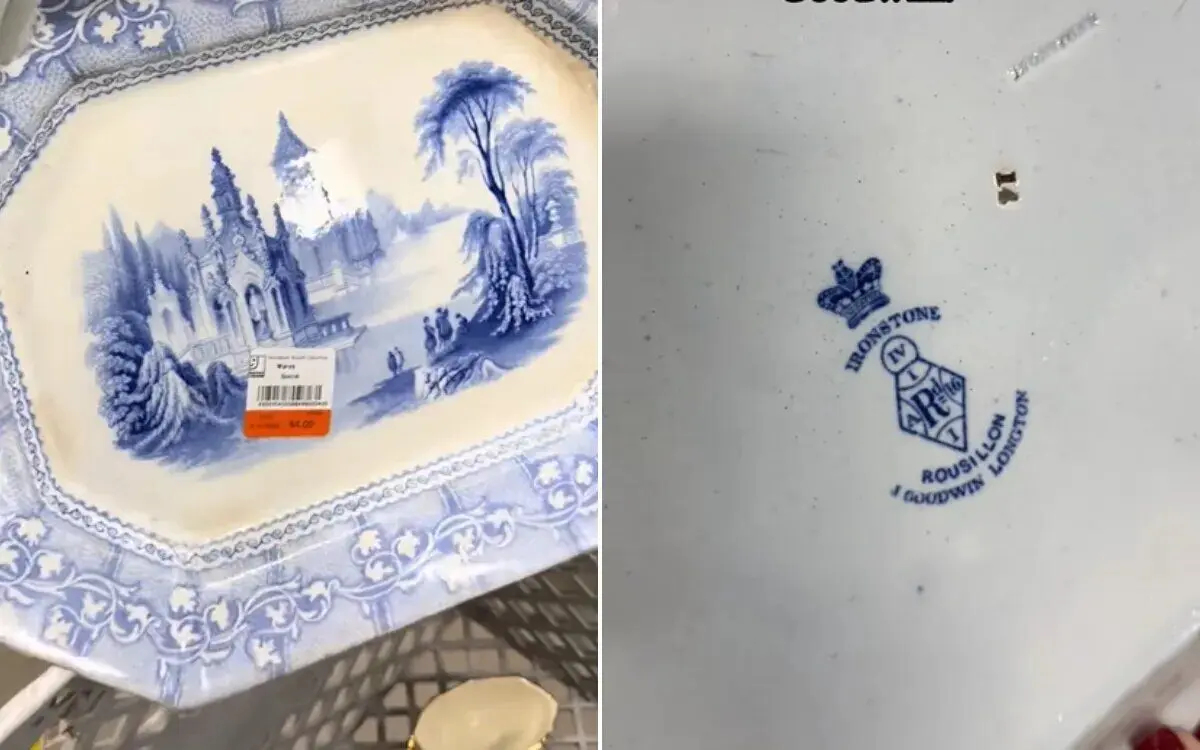 بشقاب ۴ دلاری که عتیقه از آب درآمد