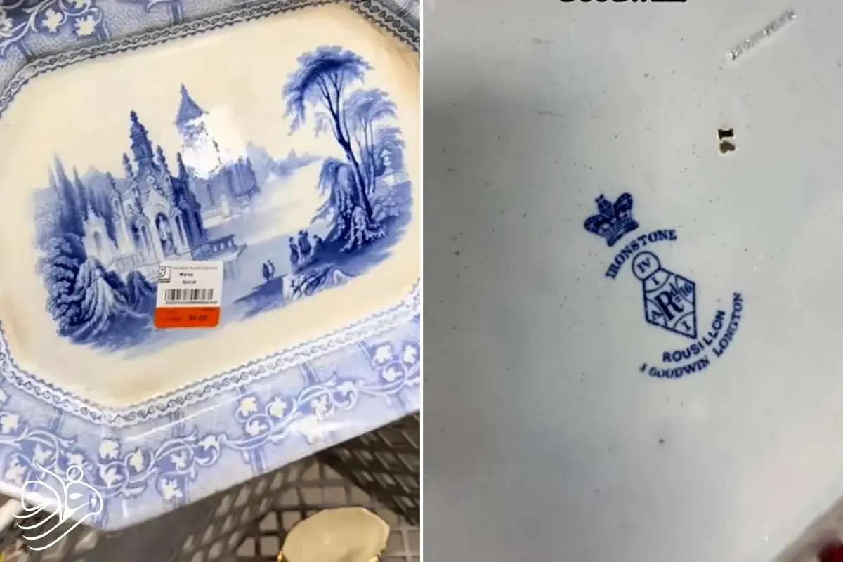 بشقاب ۴ دلاری که عتیقه از آب درآمد