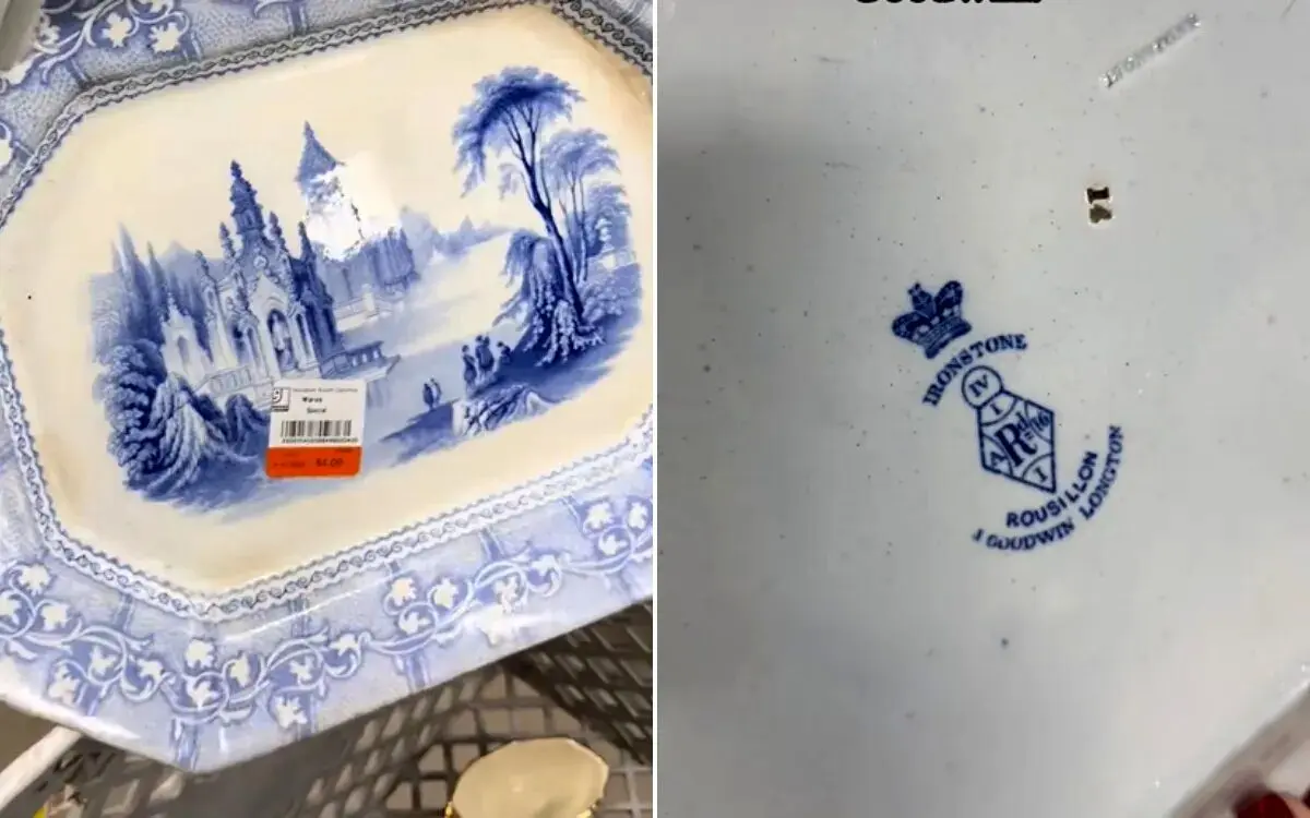 بشقاب ۴ دلاری که عتیقه از آب درآمد