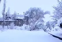  بارش برف در روستای مائین بلاغ شهرستان تکاب