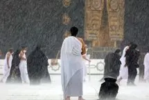 ببینید؛ بارش باران شدید در مکه مکرمه