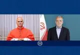 پیام پزشکیان به رهبر کاتولیک‌های جهان