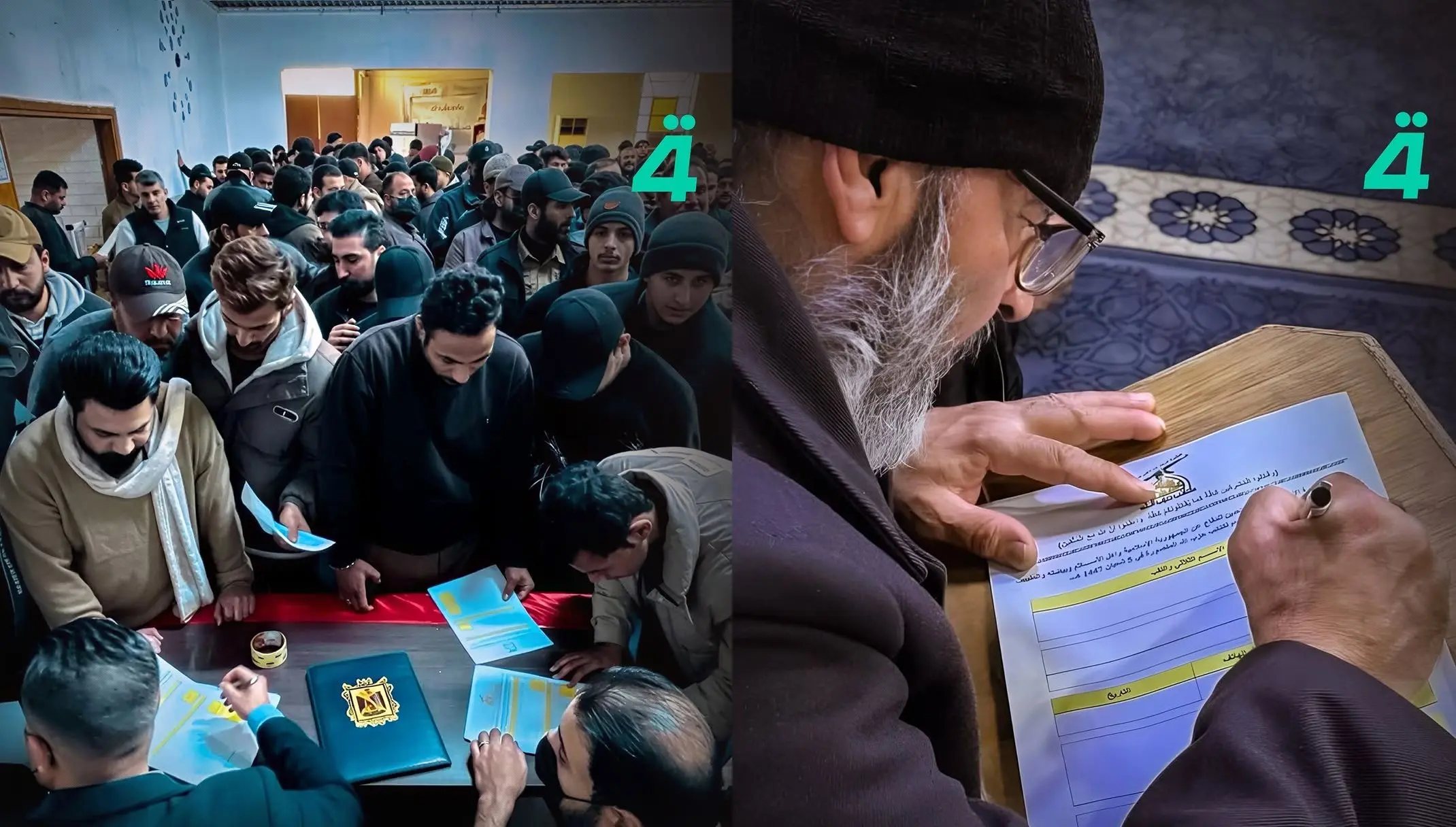 ثبت‌نام داوطلبان عراقی در مراکز بسیج برای حمایت از ایران