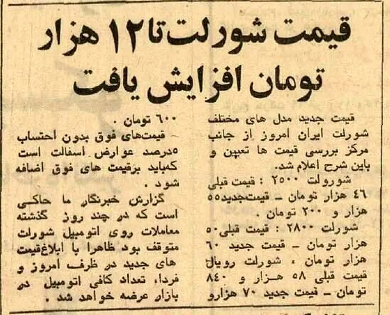 قیمت شورلت