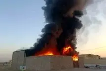 آتش‌سوزی در محل دپوی ‌ضایعات کاشان