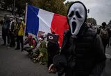 به آتش کشیدن پرچم آمریکا و اسرائیل در اعتراضات لیون فرانسه