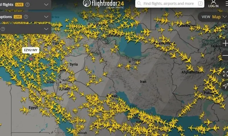 وضعیت پروازها