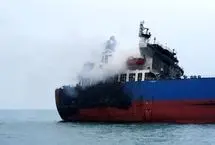 نفتکشی که در تنگه هرمز سوخت