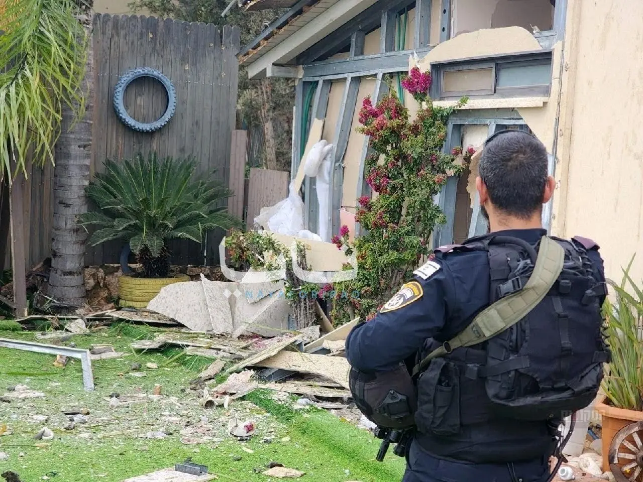 تصاویری از کریات شمونه پس از حمله 