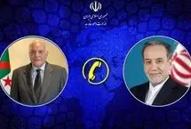 گفت‌وگوی تلفنی وزرای امور خارجه ایران و الجزایر