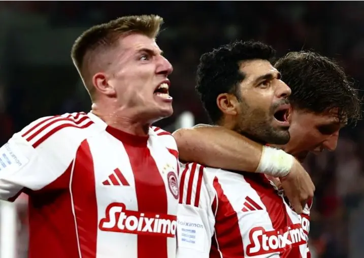 برد المپیاکوس مقابل ولوس بدون مهدی طارمی