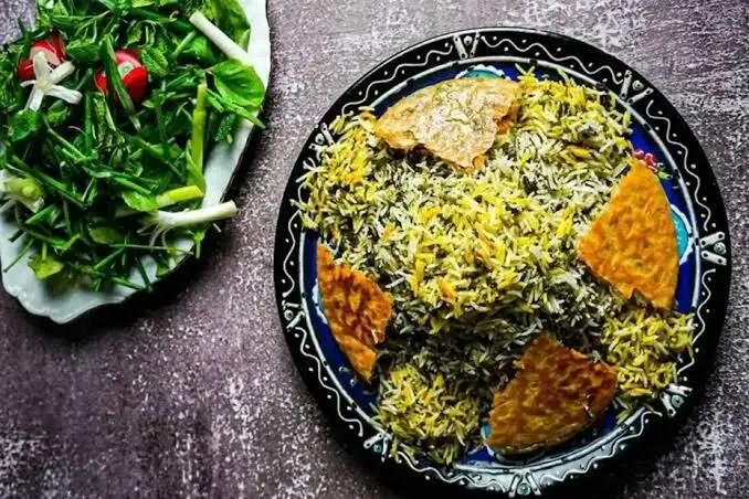 سبزی‌پلو سمنانی؛ ترکیب جذاب سبزی، گوشت و بادمجان