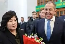 ببینید؛ دسته گل لاوروف برای وزیر خارجه کره شمالی