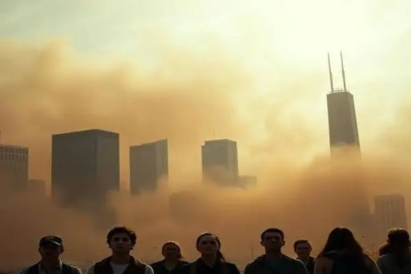 تصاویر تایم‌لپس از لحظه وقوع طوفان در شیکاگو