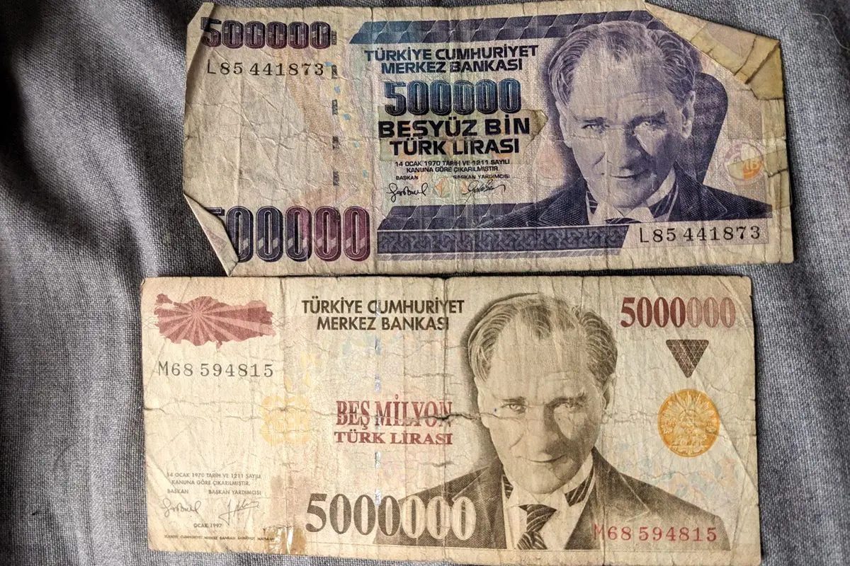 قیمت لیر ترکیه امروز سه‌شنبه 27 آبان ۱۴۰۴