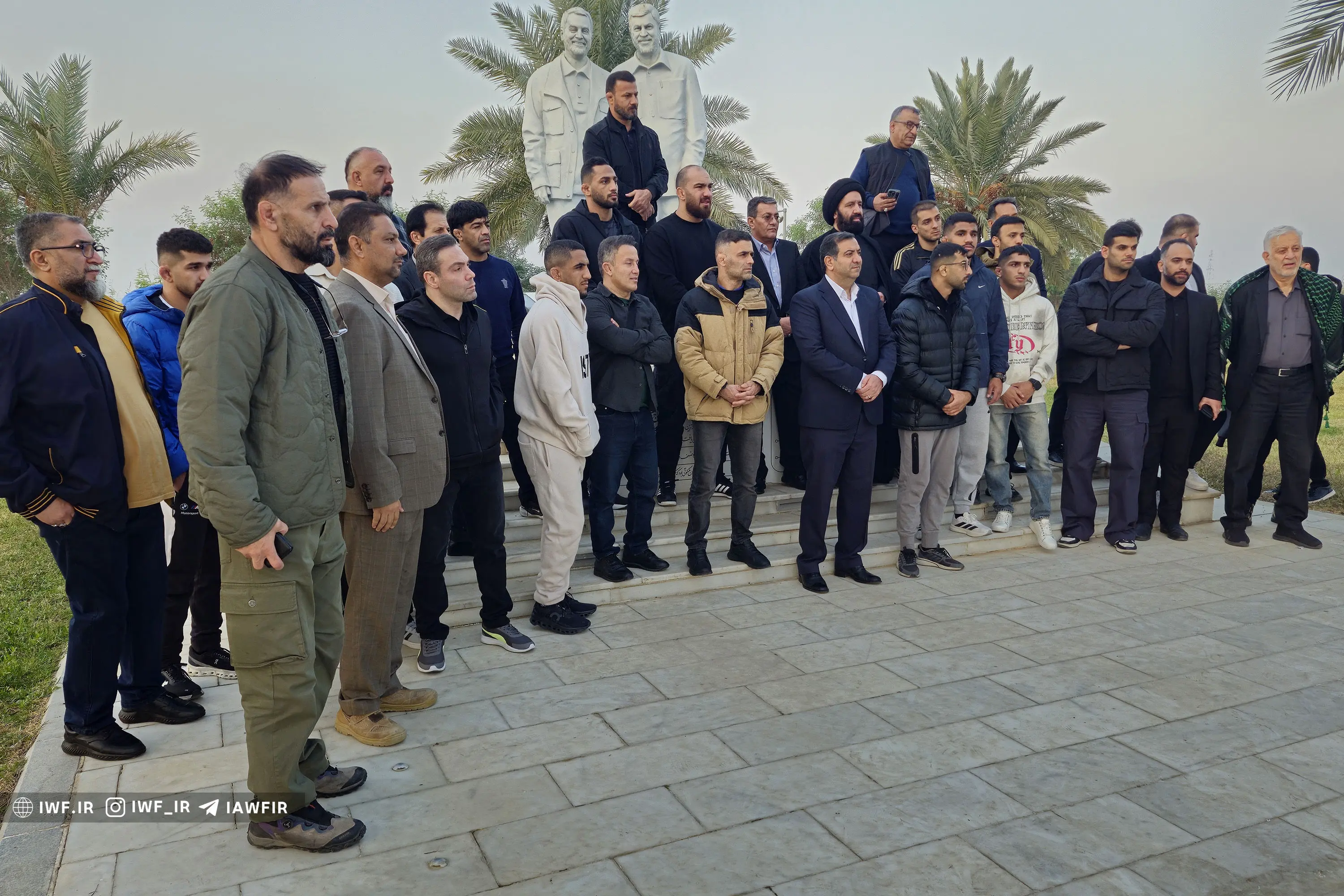 تصاویر؛  اعضای تیم ملی کشتی در زیارت عتبات عالیات