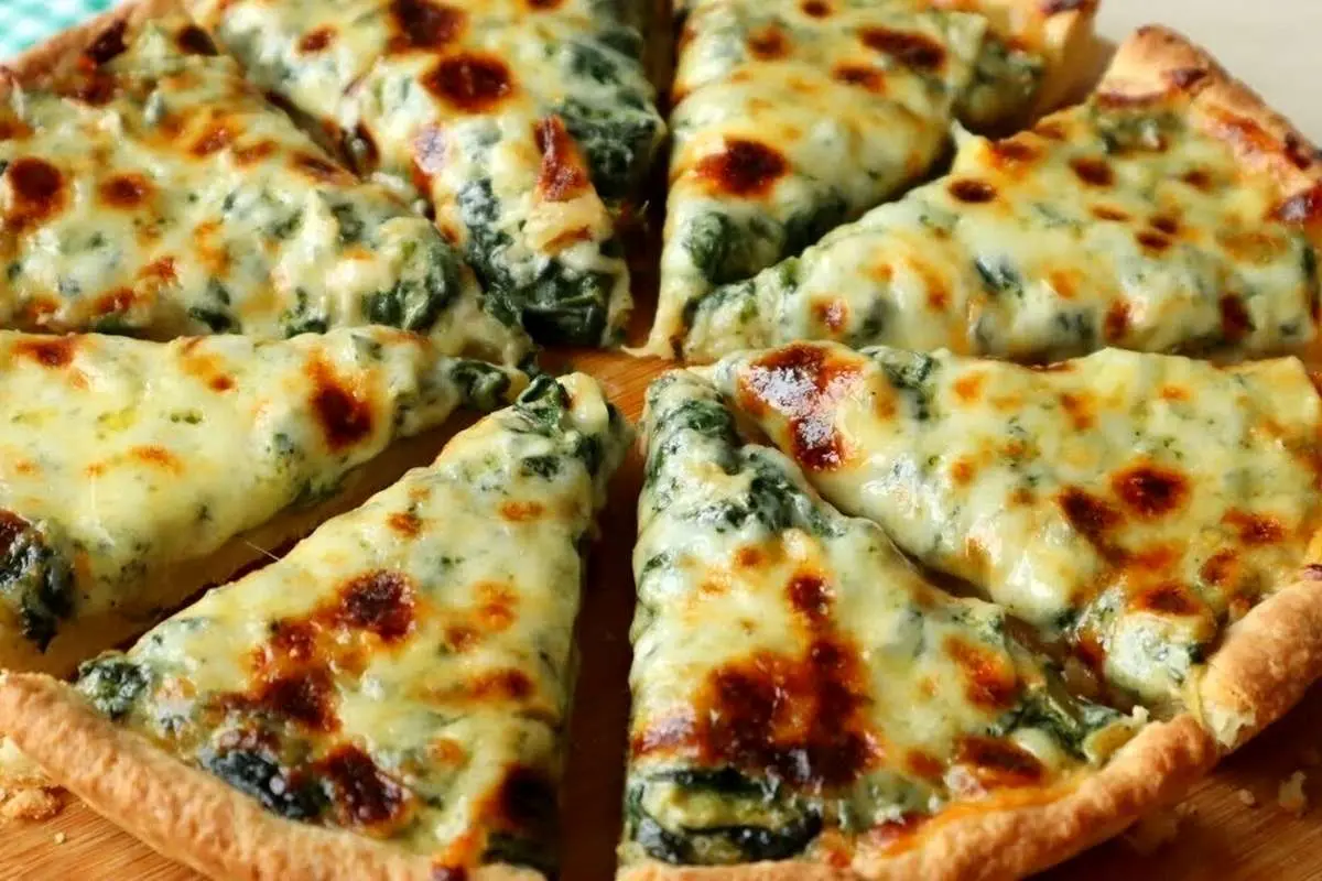 (ویدئو) طرز تهیه پیتزای اسفناج طرح کیش لورن فرانسوی