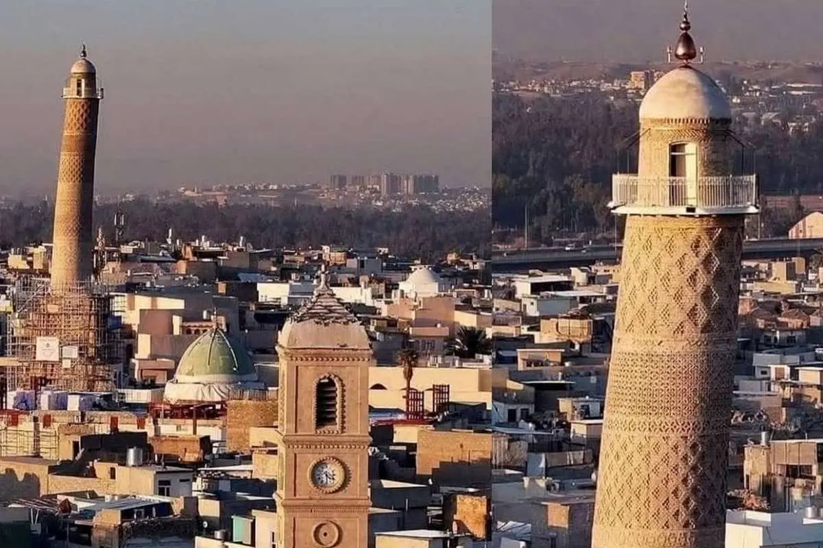 (ویدئو) افتتاح مناره مسجد تاریخی نوری در موصل