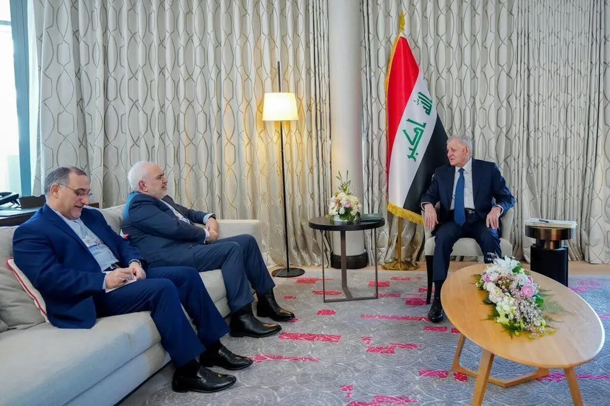 دیدار ظریف و رئیس جمهور عراق در بغداد