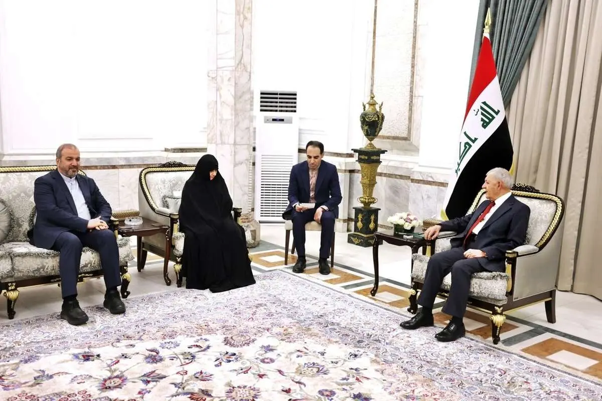 (عکس) دیدار جمیله علم‌الهدی با رئیس جمهور عراق 