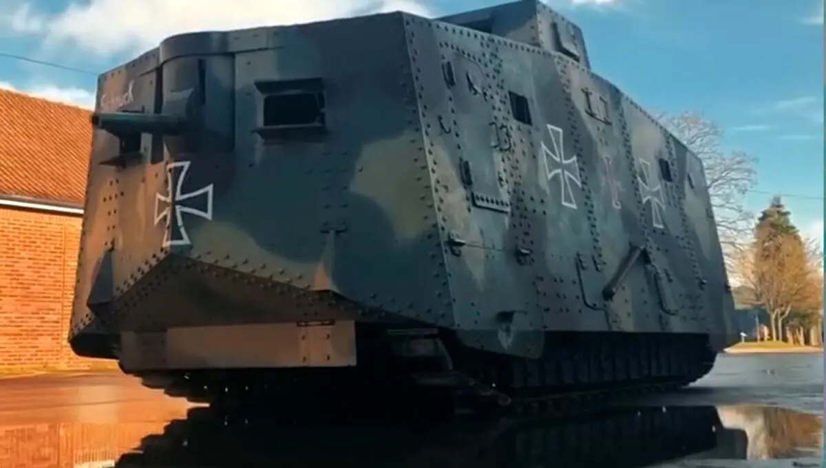 (ویدیو) A7V: قلعه متحرک آلمان که انگلیسی ها از آن وحشت داشتند!
