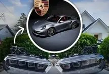 (تصاویر) چراغ‌های بوگاتی شیرون را بیار یک پورشه ۹۱۱ ببر!