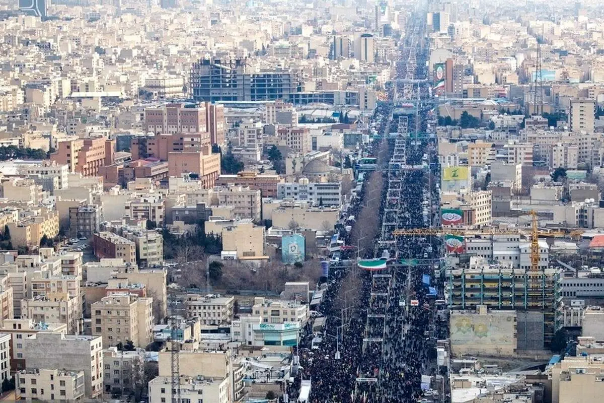 تصاویر هوایی راهپیمایی ٢٢ بهمن در تهران
