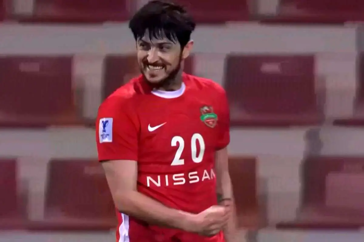 (ویدیو) گل اول شباب الاهلی به الوحدات توسط سردار آزمون در دقیقه ۱۴