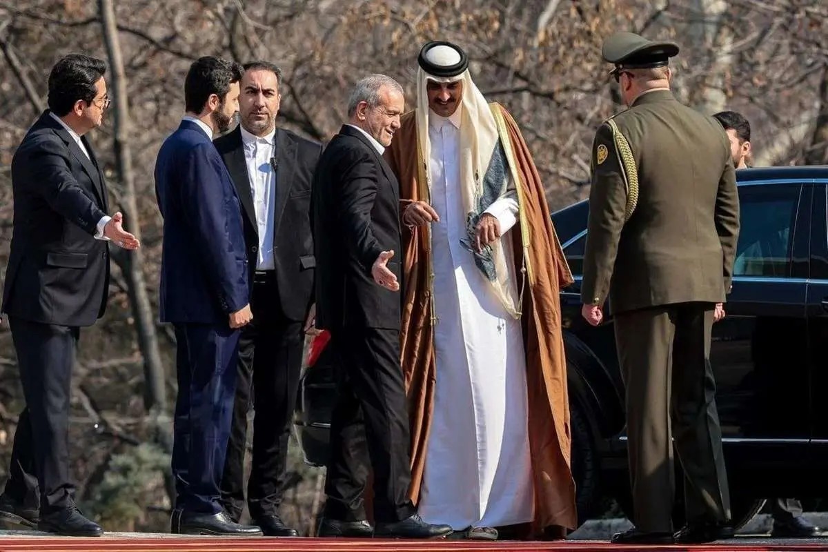فیلم جالب قطریها از سفر امیر قطر به تهران
