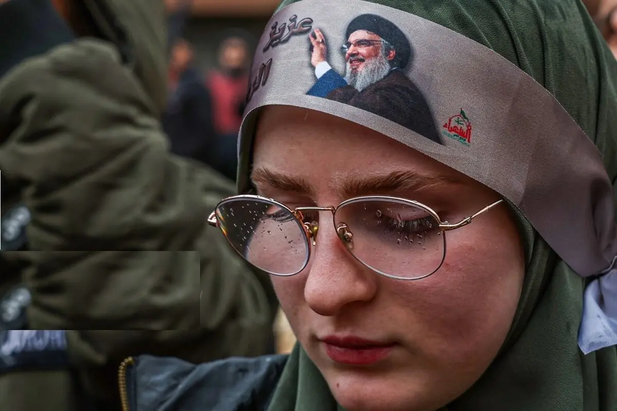 (تصاویر) سوگواری در محل شهادت سید حسن نصرالله