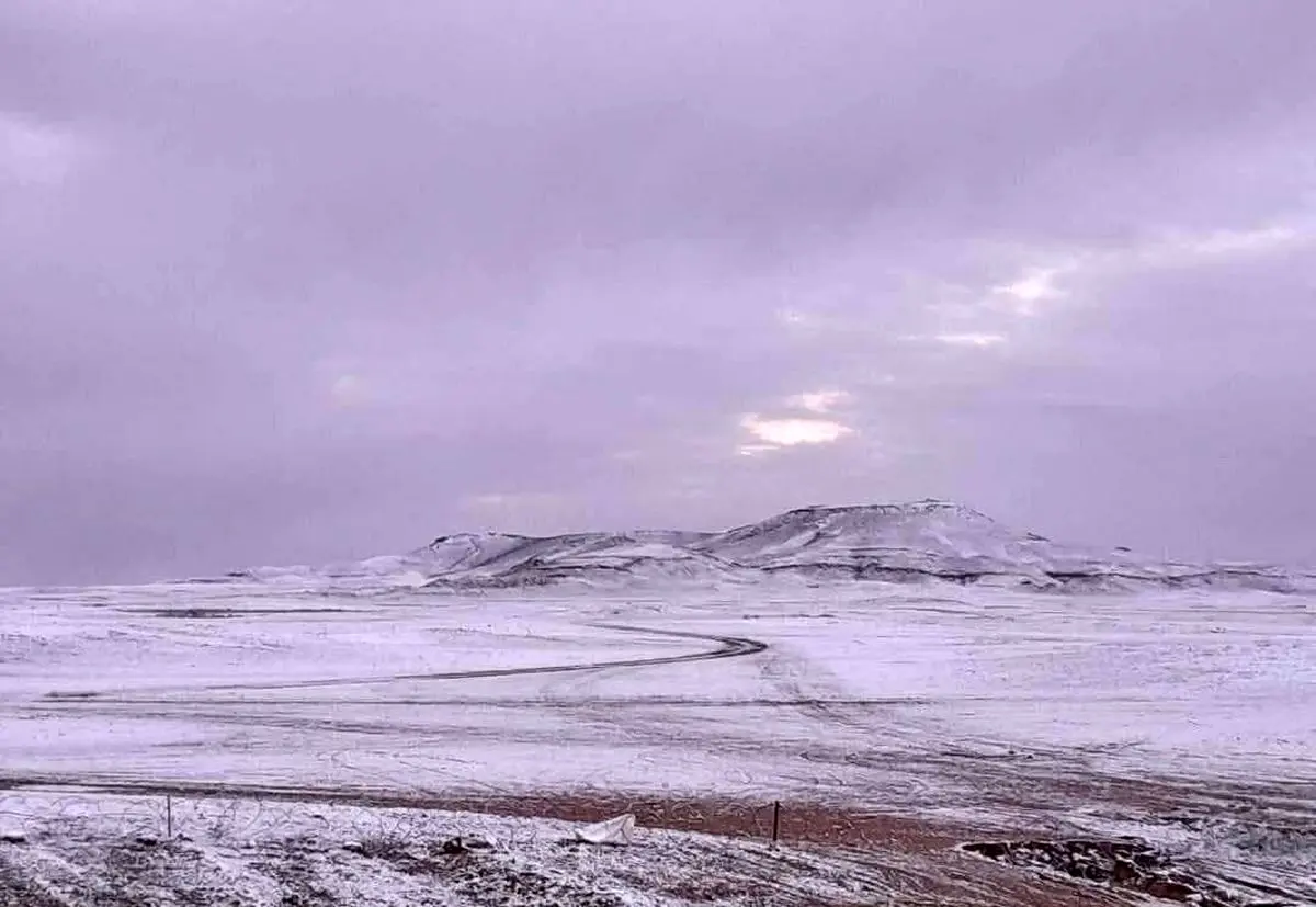 (ویدئو) بارش نادر برف در کرکوک و الانبار عراق