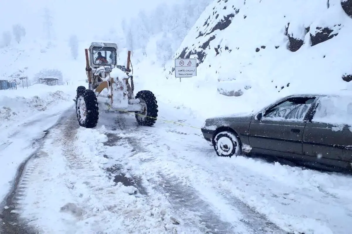 انسداد ۱۶۶ روستای مازندران در اثر بارش برف
