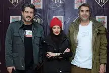 (ویدئو) الناز حبیبی و هادی کاظمی در اکران مردمی «عینک قرمز»