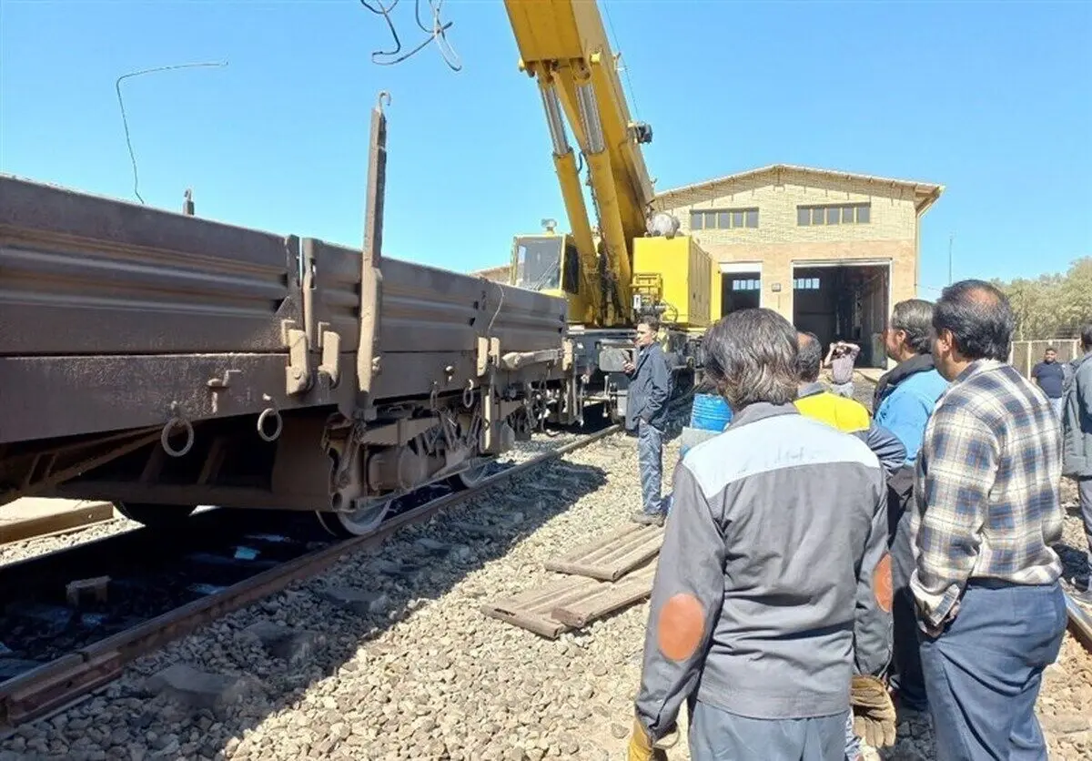 مانور سانحه قطار باری در ایستگاه راه آهن زاهدان