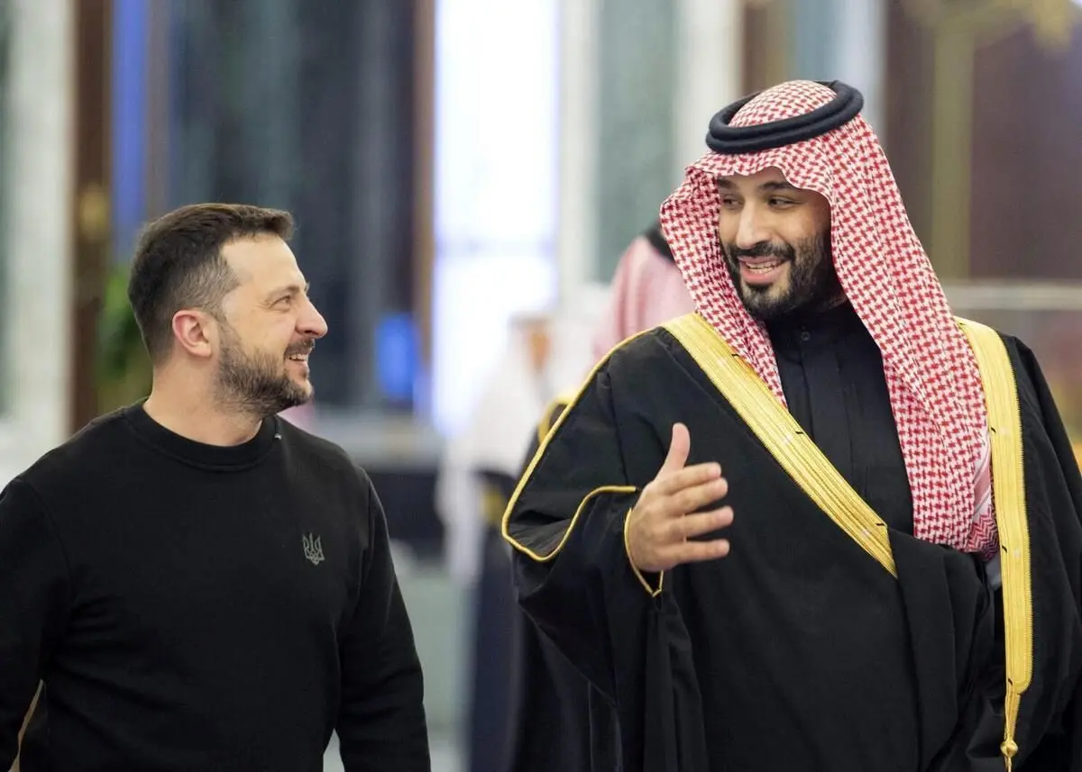 (ویدئو) رئیس جمهور اوکراین با ولیعهد عربستان دیدار کرد
