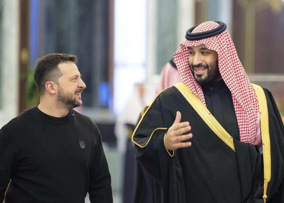 (ویدئو) رئیس جمهور اوکراین با ولیعهد عربستان دیدار کرد