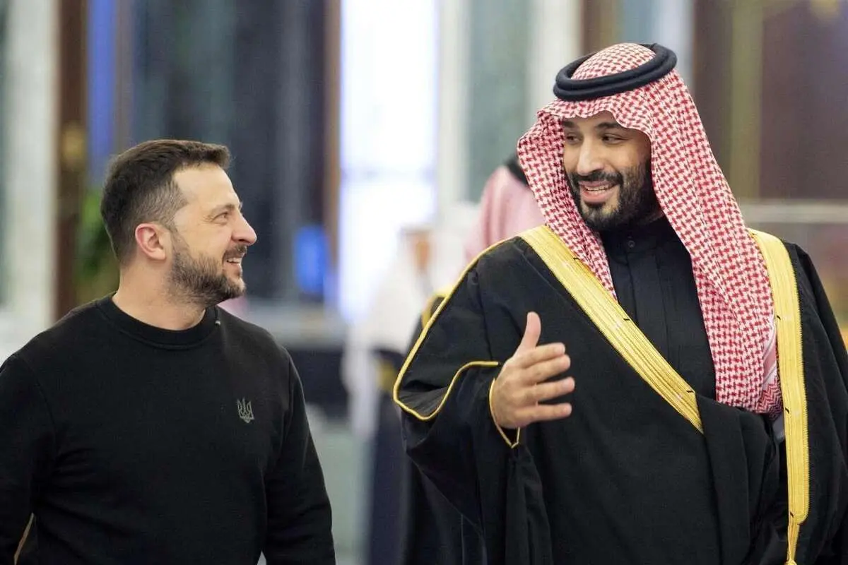 (ویدئو) رئیس جمهور اوکراین با ولیعهد عربستان دیدار کرد