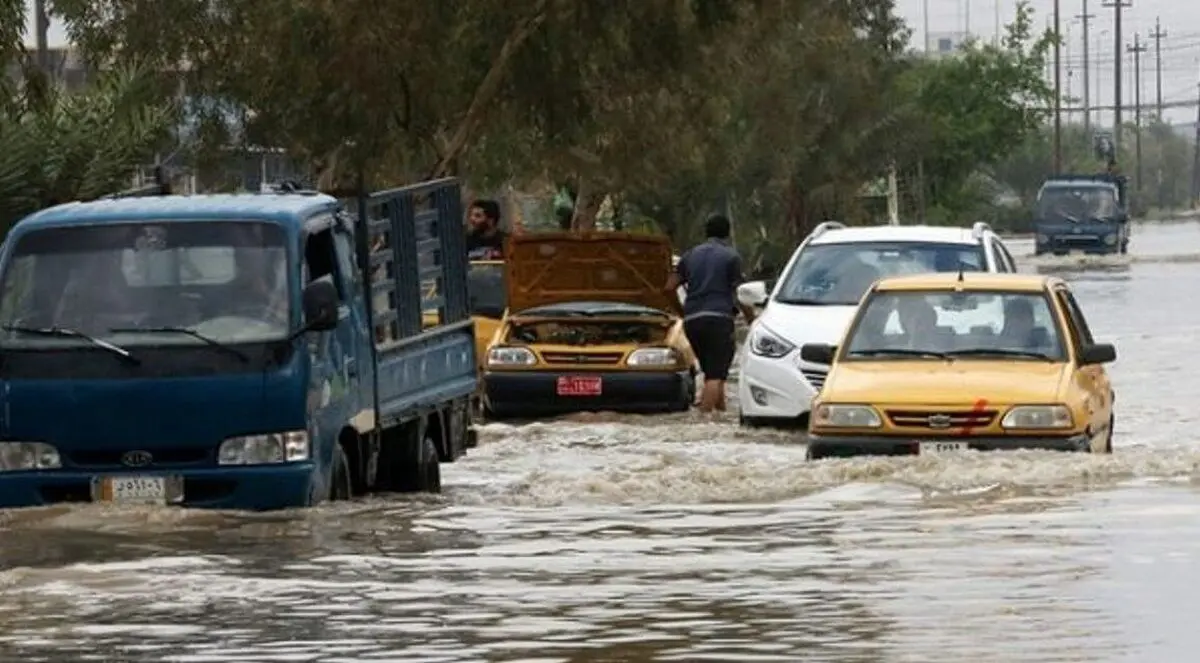 (ویدئو) آبگرفتگی خیابان‌ها در شهر دهوک عراق