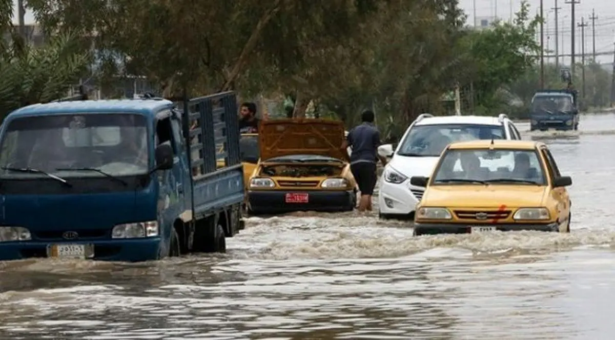 (ویدئو) آبگرفتگی خیابان‌ها در شهر دهوک عراق
