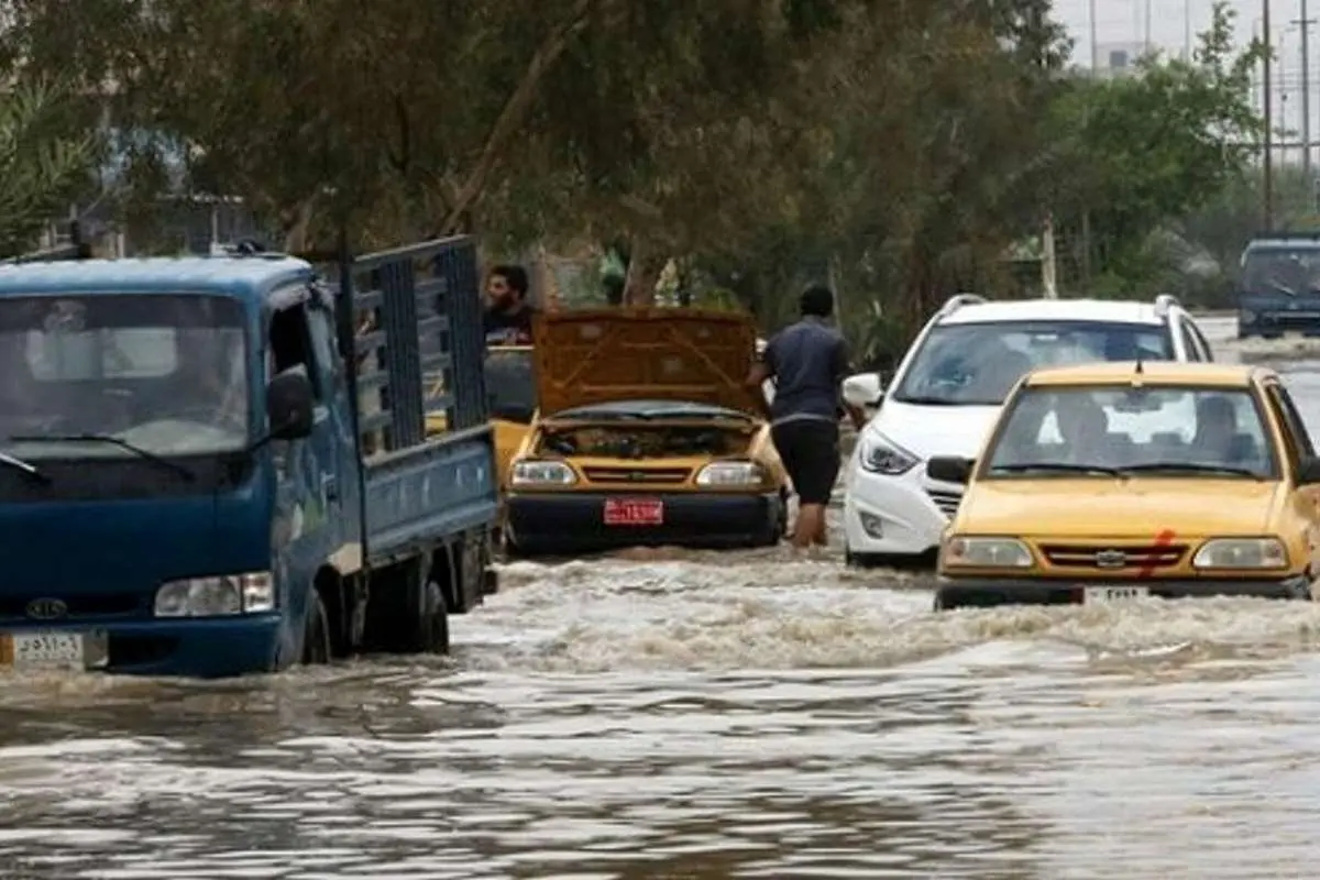 (ویدئو) آبگرفتگی خیابان‌ها در شهر دهوک عراق