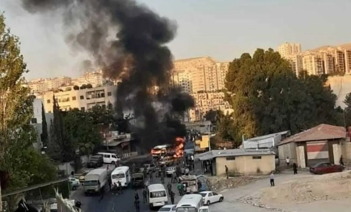 (ویدئو) وقوع انفجار در شهر دمشق 