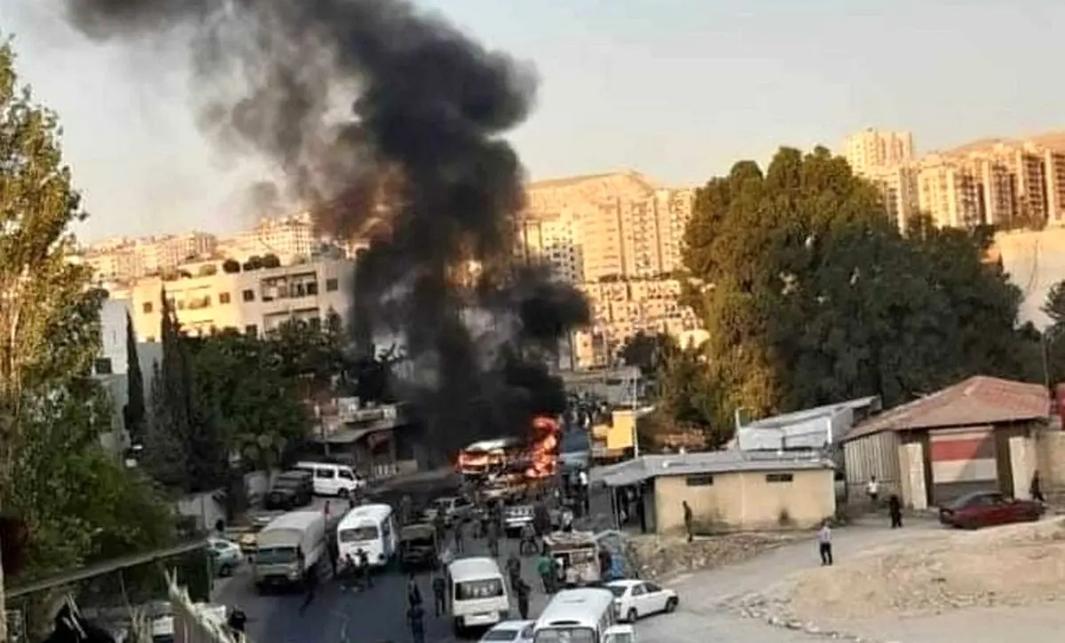 (ویدئو) وقوع انفجار در شهر دمشق 
