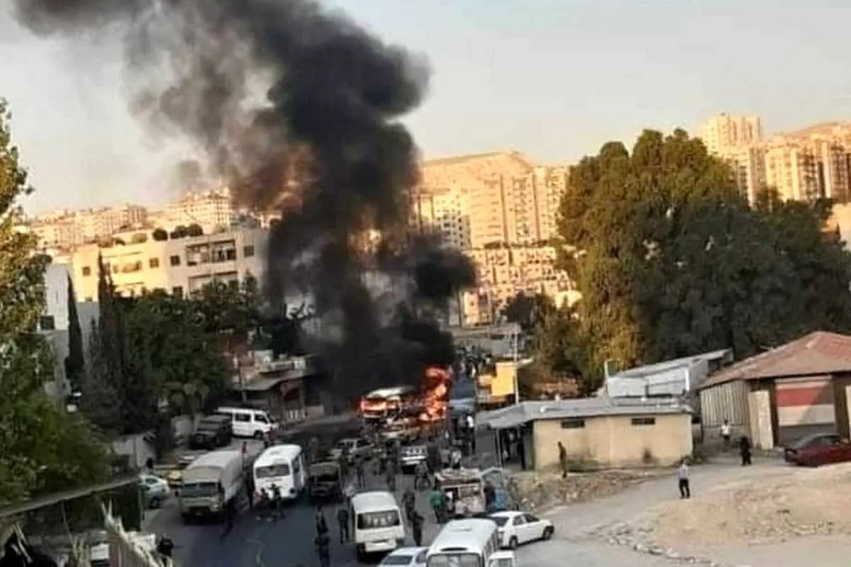 (ویدئو) وقوع انفجار در شهر دمشق