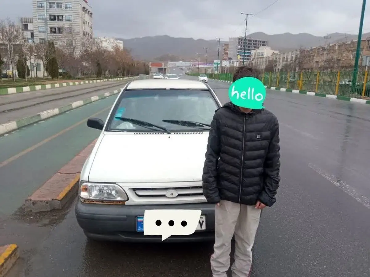 توقیف یک دستگاه سواری پراید به رانندگی یک کودک ۱۰ ساله در اراک