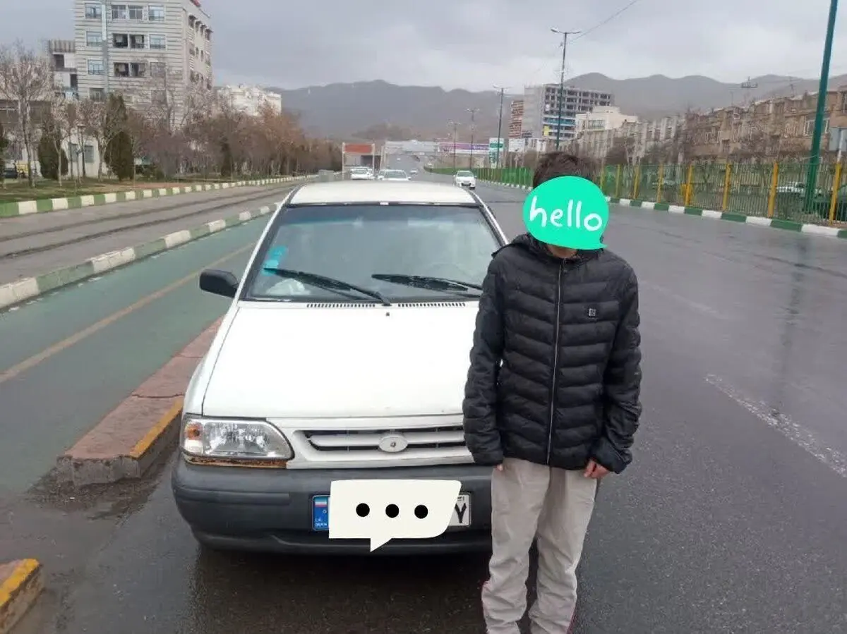 توقیف یک دستگاه سواری پراید به رانندگی یک کودک ۱۰ ساله در اراک