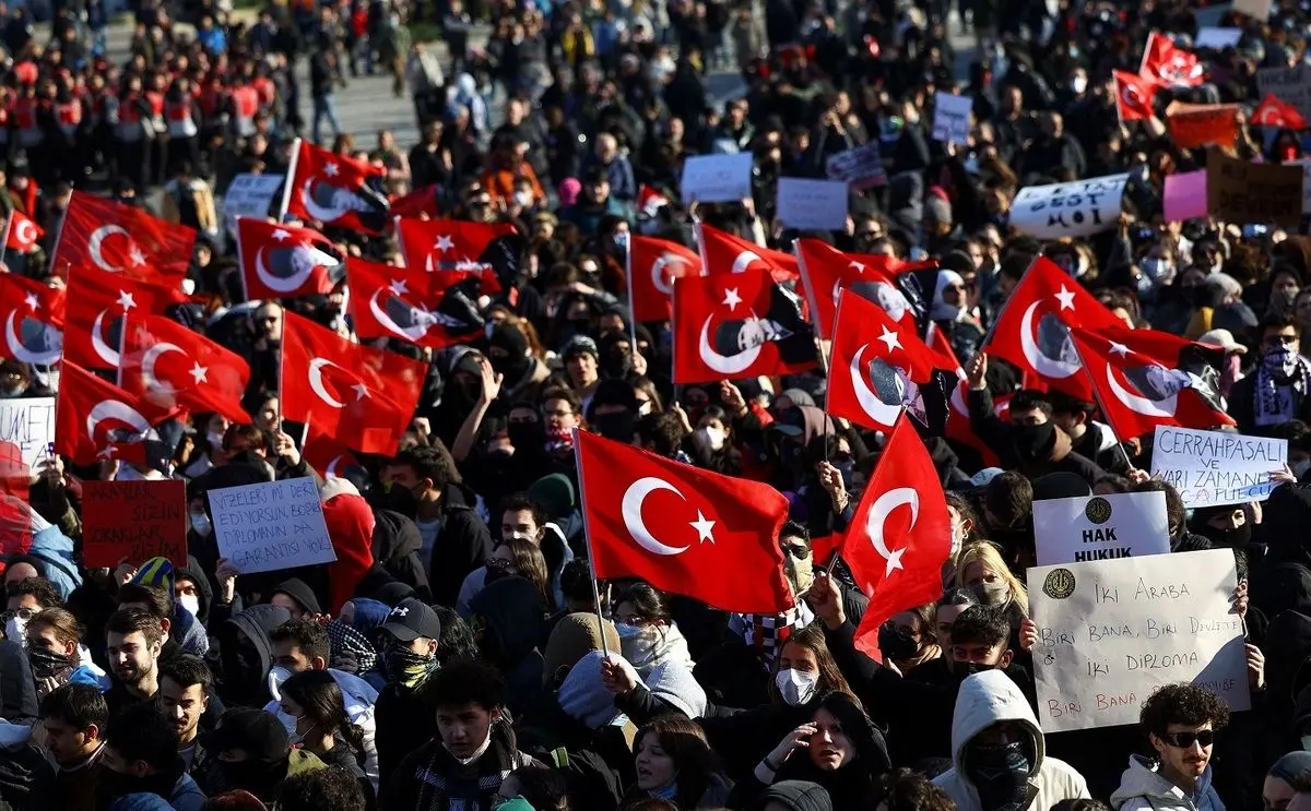 تصاویر هوایی از گستردگی اعتراضات علیه اردوغان