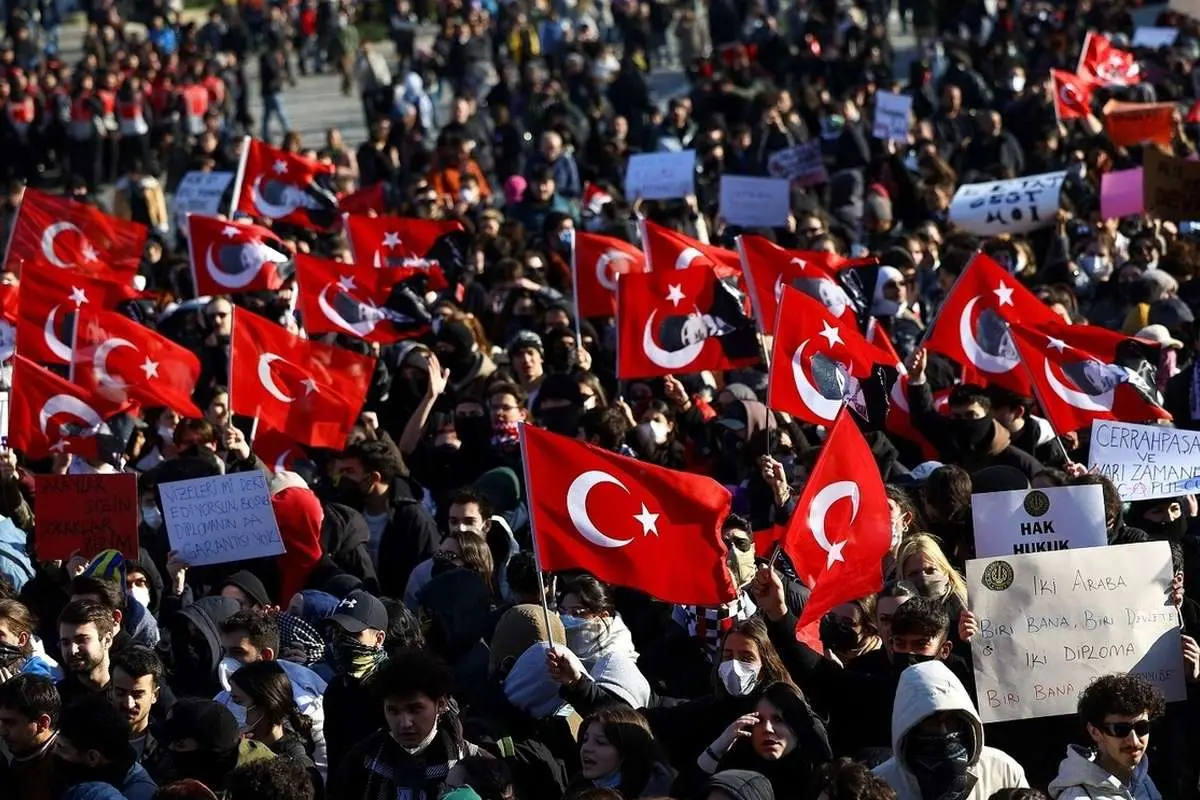 تصاویر هوایی از گستردگی اعتراضات علیه اردوغان