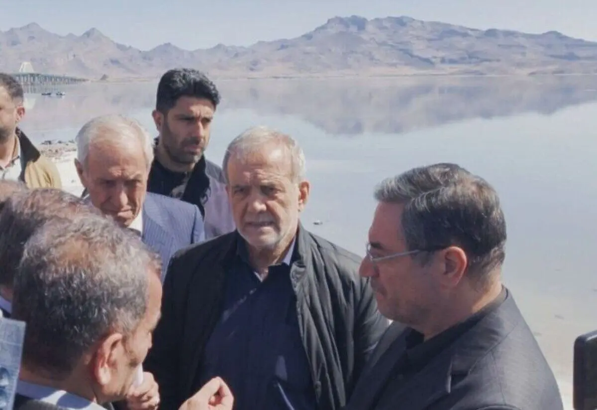 بازدید پزشکیان از دریاچه ارومیه