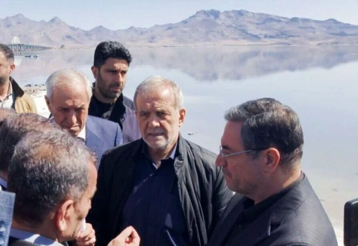 بازدید پزشکیان از دریاچه ارومیه