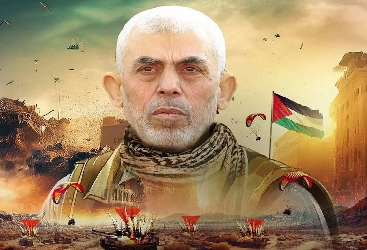 نماد شهید یحیی السنوار در راهپیمایی روز قدس